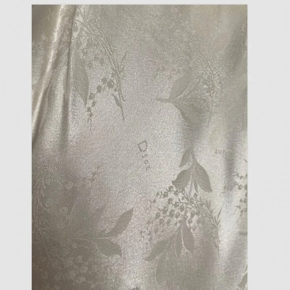VTG Christian Dior Saks Fifth Avenue Ivory Satin Slip Skirt Size L - Picture 3 of 7
